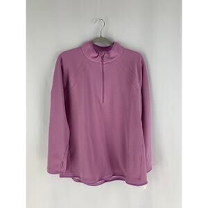 T By Talbots Half Zip Mock Neck Pullover Jacket Womens Size L/XL Purple New